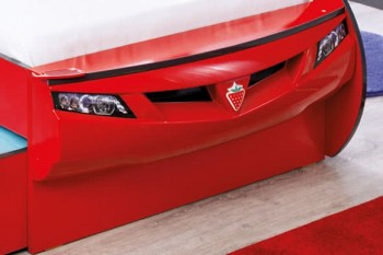 CARBED Кровать-машина Coupe с выдвижной кроватью Red 20.03.1306.00 в Веселовском - veselovskoe.mebel54.com | фото