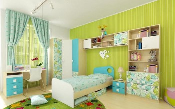 Детская комната Твит (Белый/Зеленый/корпус Клен) в Веселовском - veselovskoe.mebel54.com | фото
