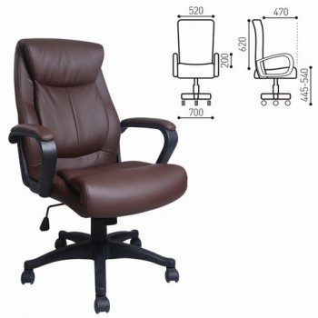 Кресло офисное BRABIX Enter EX-511 (коричневый) в Веселовском - veselovskoe.mebel54.com | фото