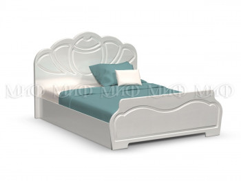 Кровать 1,6м Гармония (Белый/Белый глянец) в Веселовском - veselovskoe.mebel54.com | фото