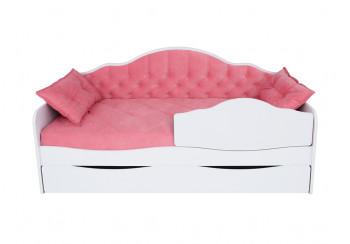 Кровать 170 серии Иллюзия Лайт 1 ящик 89 Розовый (подушки) в Веселовском - veselovskoe.mebel54.com | фото