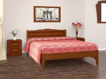 Кровать Карина-7 из массива сосны 1600*2000 Орех в Веселовском - veselovskoe.mebel54.com | фото