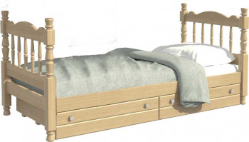 Кровать одинарная Аленка из массива сосны 800*1890 Сосна в Веселовском - veselovskoe.mebel54.com | фото