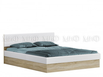 Кровать с подъемным механизмом 1,4 спальня Фортуна (Дуб сонома/белый глянец) в Веселовском - veselovskoe.mebel54.com | фото