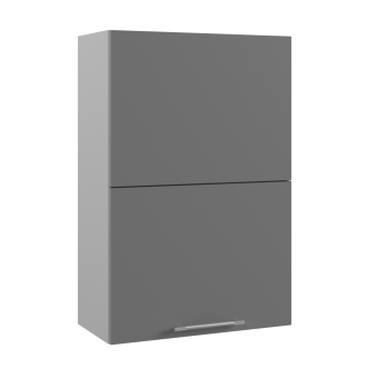 Ройс ВПГПМ 600 Шкаф верхний высокий Blum Aventos HF (Графит софт/корпус Серый) в Веселовском - veselovskoe.mebel54.com | фото