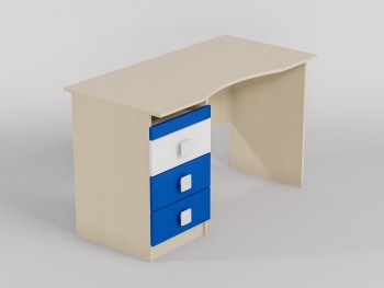Стол (столешница с выемкой) Скай люкс (Синий/Белый/корпус Клен) в Веселовском - veselovskoe.mebel54.com | фото